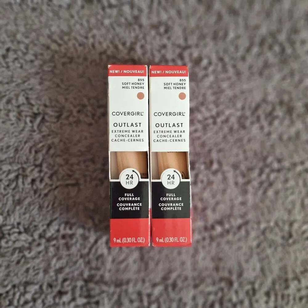 2 Pack COVERGIRL Outlast Extreme Wear‎ Concealer Soft Honey #855 Waterproof